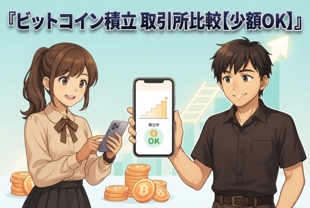 ビットコイン積立ができる取引所比較【少額OK】おすすめの選び方