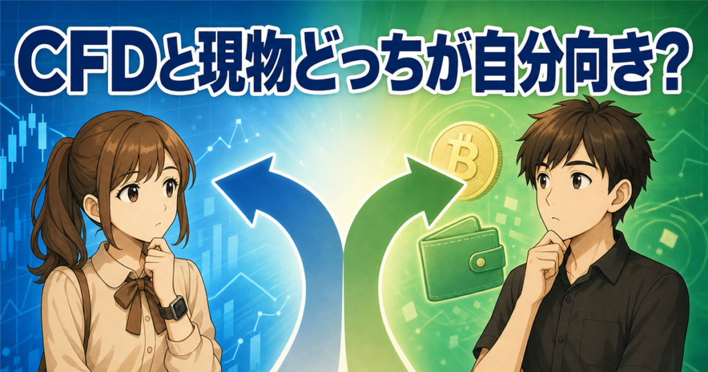 TOSSYとGMOコインの違い｜CFDと現物どっちが自分向き？