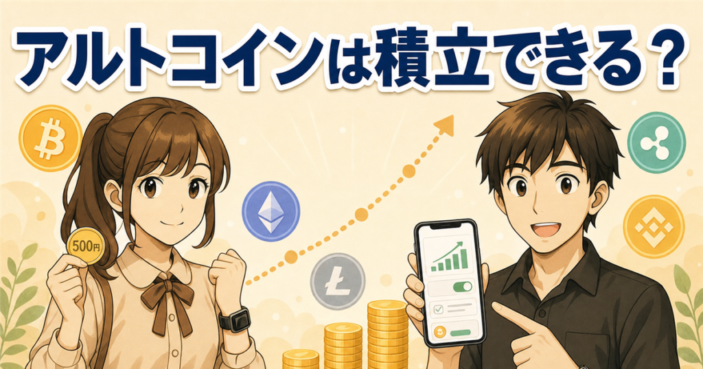 アルトコインは積立できる？少額500円から始める方法・対応銘柄・注意点【最新版】