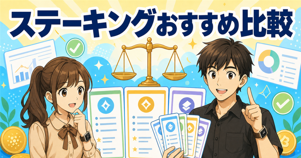 仮想通貨ステーキングおすすめ取引所を比較｜初心者向けの選び方を解説