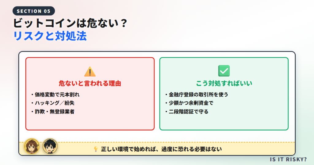 ビットコインは危ない？怪しい？リスクと注意点