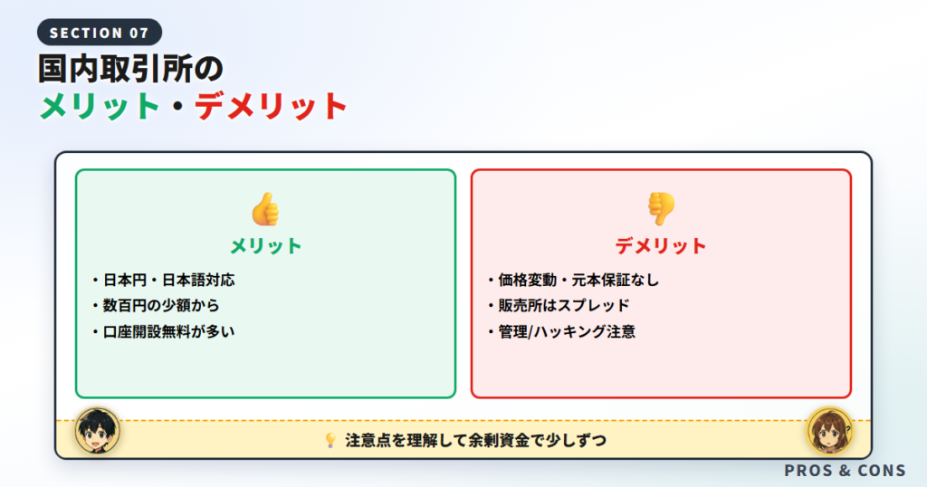 仮想通貨取引所のメリット・デメリット